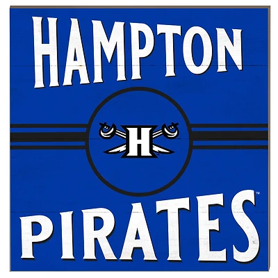 Hampton Pirates 10'' x 10'' Retro Team Sign