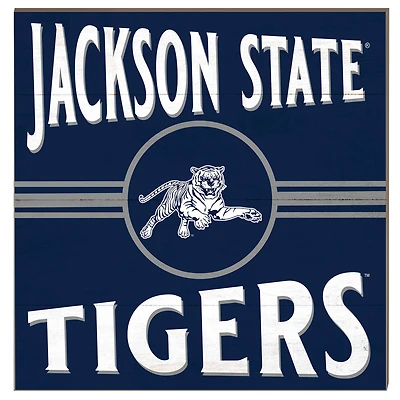Jackson State Tigers 10'' x 10'' Retro Team Sign