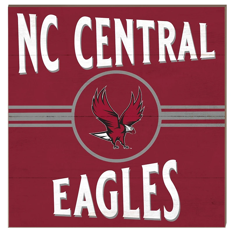 North Carolina Central Eagles 10'' x 10'' Retro Team Sign