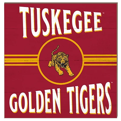 Tuskegee Golden Tigers 10'' x 10'' Retro Team Sign