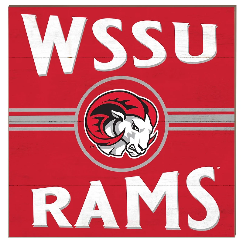 Winston-Salem State Rams 10'' x 10'' Retro Team Sign
