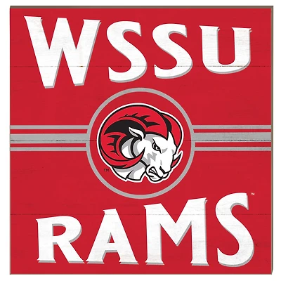 Winston-Salem State Rams 10'' x 10'' Retro Team Sign