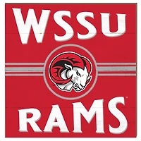 Winston-Salem State Rams 10'' x 10'' Retro Team Sign
