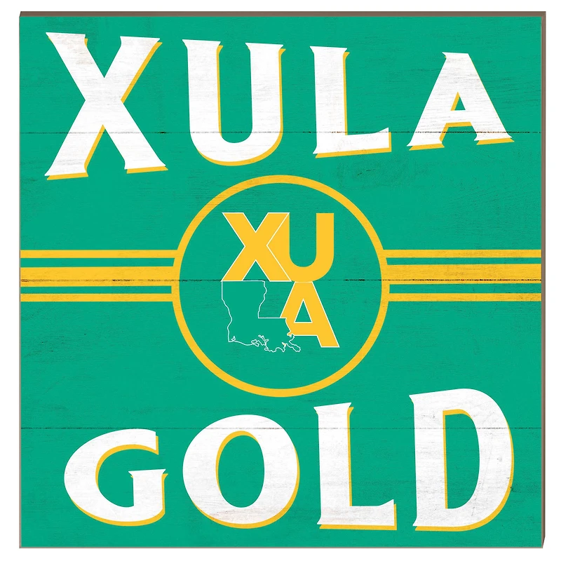 XULA Gold 10'' x 10'' Retro Team Sign