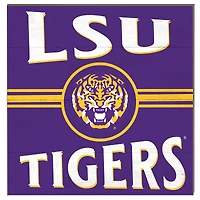 LSU Tigers 10'' x 10'' Retro Team Sign