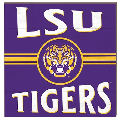 LSU Tigers 10'' x 10'' Retro Team Sign