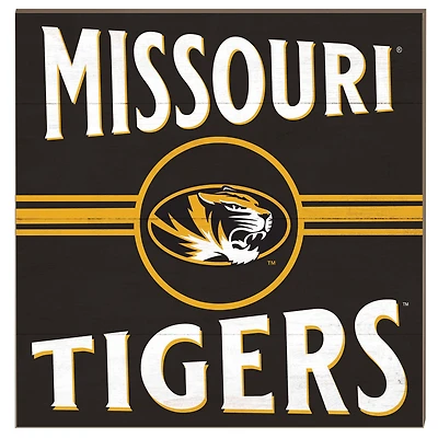 Missouri Tigers 10'' x 10'' Retro Team Sign