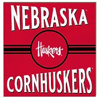 Nebraska Huskers 10'' x 10'' Retro Team Sign