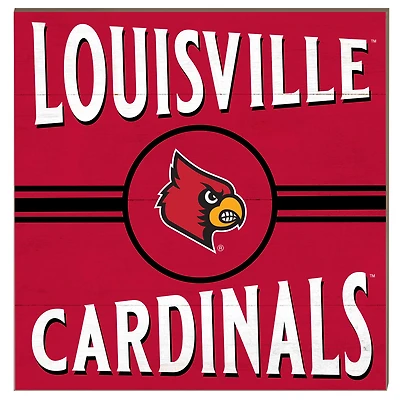 Louisville Cardinals 10'' x 10'' Retro Team Sign