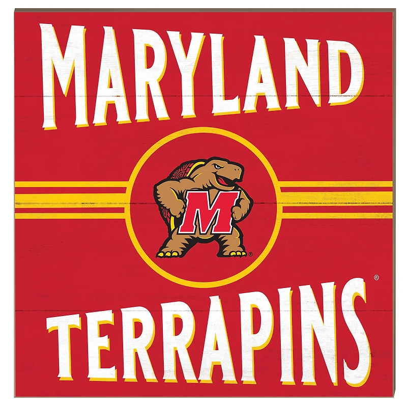 Maryland Terrapins 10'' x 10'' Retro Team Sign