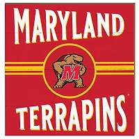 Maryland Terrapins 10'' x 10'' Retro Team Sign