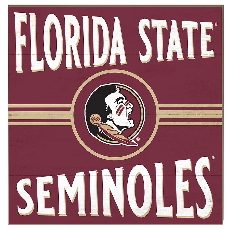 Florida State Seminoles 10'' x 10'' Retro Team Sign