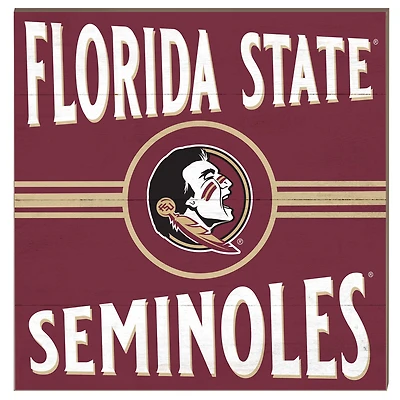 Florida State Seminoles 10'' x 10'' Retro Team Sign