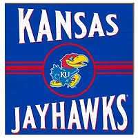 Kansas Jayhawks 10'' x 10'' Retro Team Sign