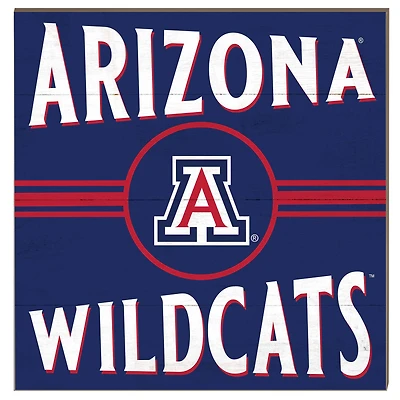 Arizona Wildcats 10'' x 10'' Retro Team Sign