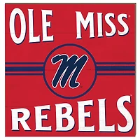 Ole Miss Rebels 10'' x 10'' Retro Team Sign