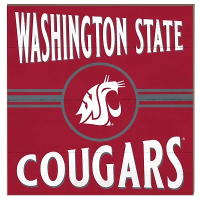 Washington State Cougars 10'' x 10'' Retro Team Sign