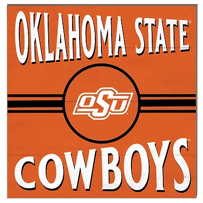 Oklahoma State Cowboys 10'' x 10'' Retro Team Sign