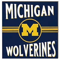 Michigan Wolverines 10'' x 10'' Retro Team Sign