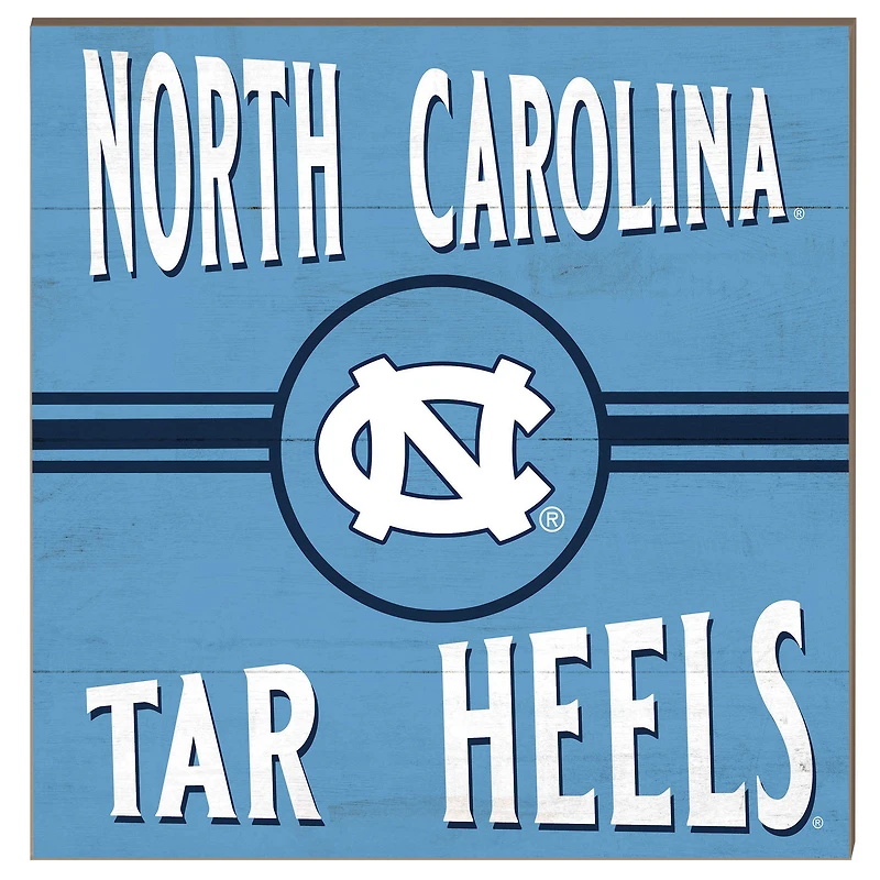 North Carolina Tar Heels 10'' x 10'' Retro Team Sign