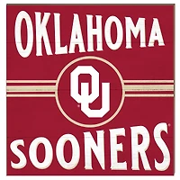 Oklahoma Sooners 10'' x 10'' Retro Team Sign