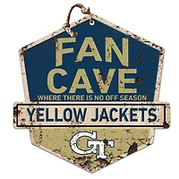 Georgia Tech Yellow Jackets Fan Cave Badge Sign