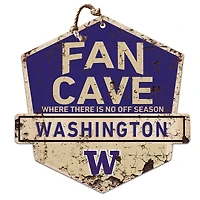 Washington Huskies Fan Cave Badge Sign
