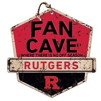 Rutgers Scarlet Knights Fan Cave Badge Sign
