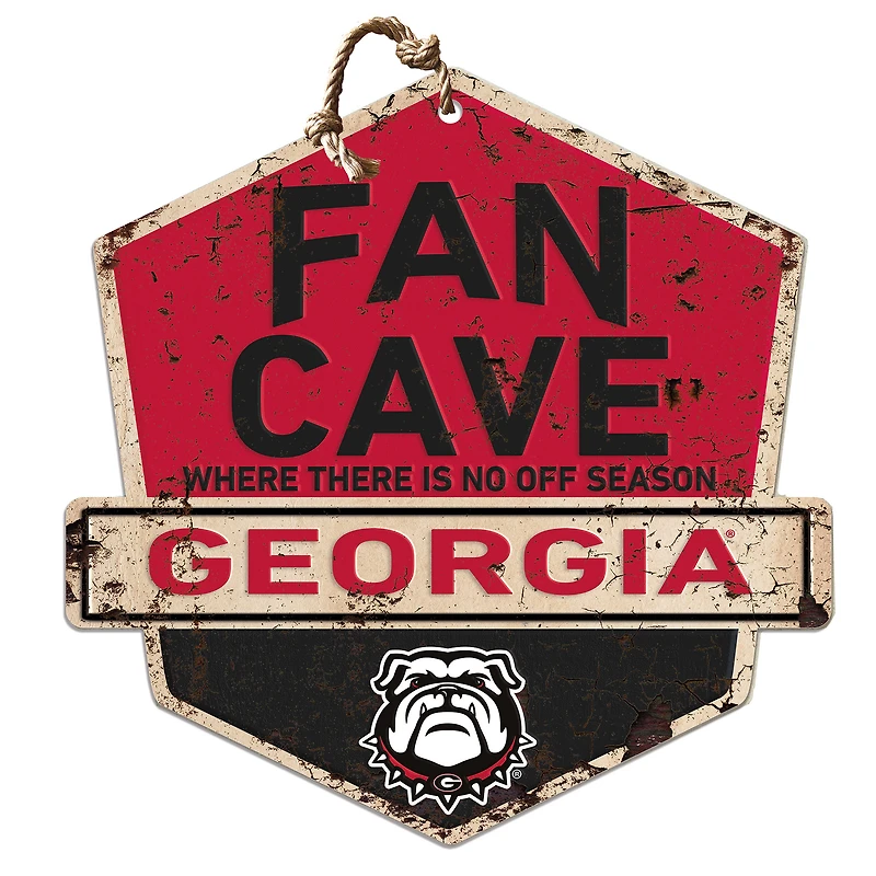 Georgia Bulldogs Fan Cave Badge Sign