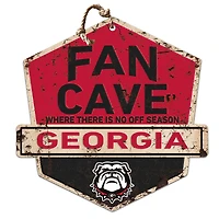 Georgia Bulldogs Fan Cave Badge Sign