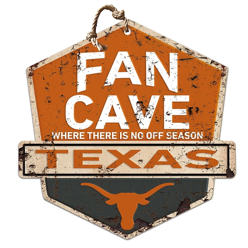 Texas Longhorns Fan Cave Badge Sign
