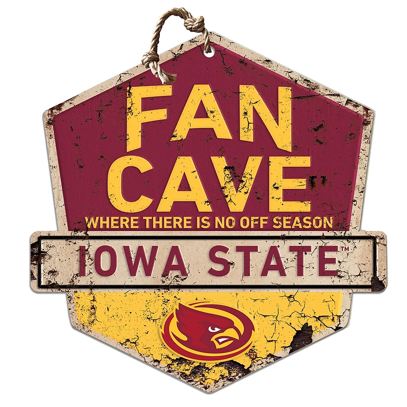 Iowa State Cyclones Fan Cave Badge Sign