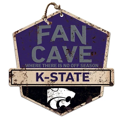 Kansas State Wildcats Fan Cave Badge Sign