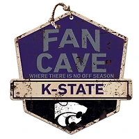 Kansas State Wildcats Fan Cave Badge Sign