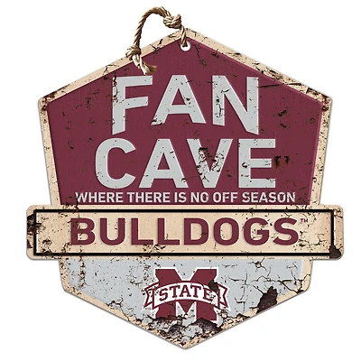 Mississippi State Bulldogs Fan Cave Badge Sign
