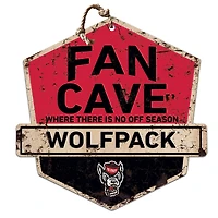 NC State Wolfpack Fan Cave Badge Sign