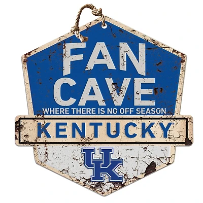 Kentucky Wildcats Fan Cave Badge Sign