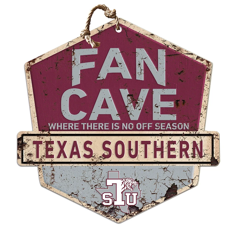 Texas Southern Tigers Fan Cave Badge Sign