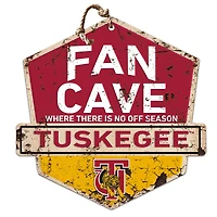 Tuskegee Golden Tigers Fan Cave Badge Sign