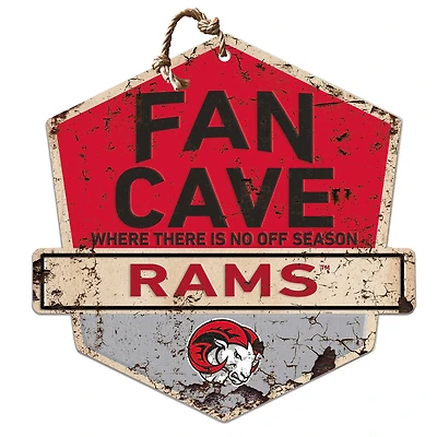 Winston-Salem State Rams Fan Cave Badge Sign