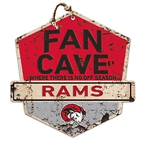 Winston-Salem State Rams Fan Cave Badge Sign
