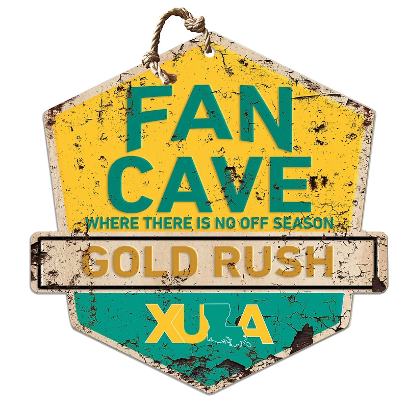 XULA Gold Fan Cave Badge Sign