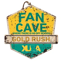 XULA Gold Fan Cave Badge Sign