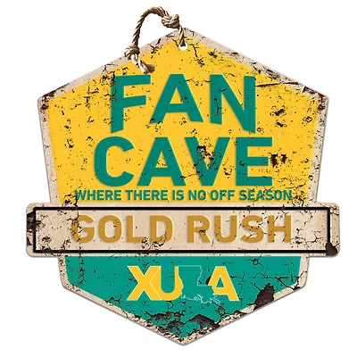 XULA Gold Fan Cave Badge Sign
