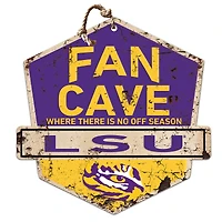 LSU Tigers Fan Cave Badge Sign
