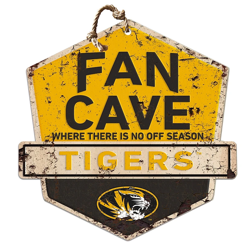 Missouri Tigers Fan Cave Badge Sign