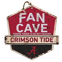 Alabama Crimson Tide Fan Cave Badge Sign