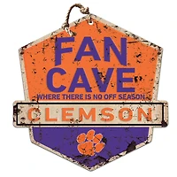 Clemson Tigers Fan Cave Badge Sign