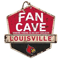Louisville Cardinals Fan Cave Badge Sign