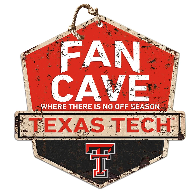 Texas Tech Red Raiders Fan Cave Badge Sign